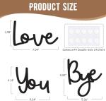 Love You Bye Wood Sign for Home Decor