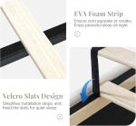 Velvet Wingback Queen Bed Frame with Tall Headboard