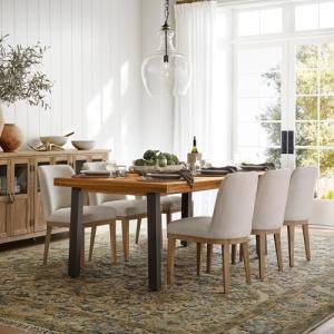 Acacia Wood Dining Table for 6, Rustic Style