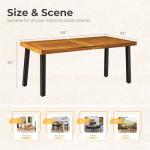 Acacia Wood Dining Table for 6, Rustic Style