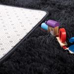 Noahas Large Fluffy Black 5x8 Area Rug