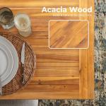 Acacia Wood Dining Table for 6, Rustic Style