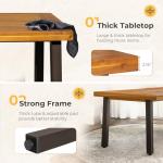 Acacia Wood Dining Table for 6, Rustic Style