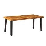 Acacia Wood Dining Table for 6, Rustic Style