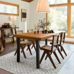 Acacia Wood Dining Table for 6, Rustic Style