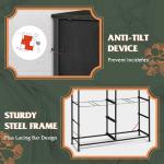 Stylish Charcoal Black 8-Drawer Fabric Dresser