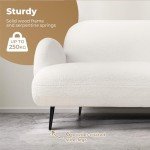 Soft Boucle Loveseat Sofa for Living Room