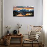 Grand Teton Sunset Canvas Wall Art for Living Room