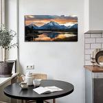 Grand Teton Sunset Canvas Wall Art for Living Room