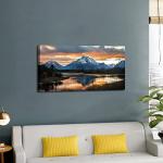 Grand Teton Sunset Canvas Wall Art for Living Room