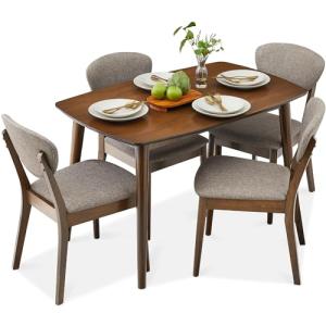 Compact 5-Piece Mid-Century Dining Set