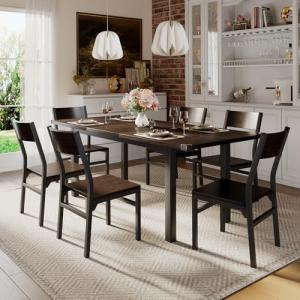 7-Piece Extendable Dining Table and Chairs Set