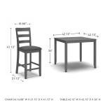 Bridson 5-Piece Dining Room Set with Barstools