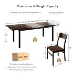 7-Piece Extendable Dining Table and Chairs Set