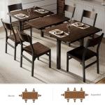 7-Piece Extendable Dining Table and Chairs Set