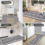 Boho Kitchen Rug Set - 3 Piece Non-Slip