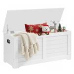 VASAGLE Farmhouse Storage Bench with Safety Hinges