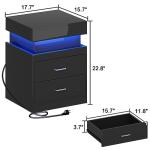 ChooChoo LED Nightstand with Charging Station and Drawers