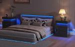 ChooChoo LED Nightstand with Charging Station and Drawers