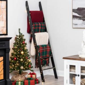6-Tier Blanket Ladder for Rustic Decor Storage