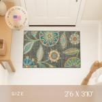 Reggie Floral Non-Skid Kitchen Accent Rug 2'6 x 3'10