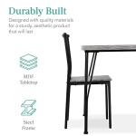 5-Piece Modern Metal and Wood Dining Set