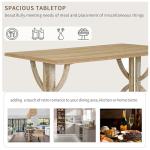 Merax Wooden Dining Table Set for 6 People