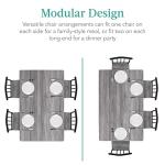 5-Piece Modern Metal and Wood Dining Set