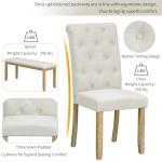 Merax Wooden Dining Table Set for 6 People