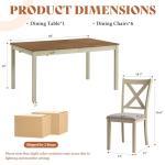 7-Piece Solid Wood Farmhouse Dining Set