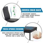 5-Piece Black Dining Table Set with Upholstered Chairs