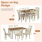 7-Piece Solid Wood Farmhouse Dining Set