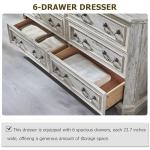 Farmhouse 6-Drawer Rustic Dresser with Vintage Charm