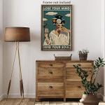 Vintage Mindfulness Quote Canvas Wall Art 12x16in