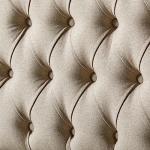 Queen Solid Wood Bed Frame with Upholstered Headboard