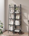 Ladder Shelf with Hooks for Home and Office