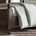 Queen Solid Wood Bed Frame with Upholstered Headboard