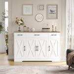 Large Modern Farmhouse Buffet Cabinet with Drawers