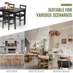 5-Piece Solid Wood Dining Set for Four