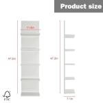 5-Tier Floating Wall Shelf with RGB Light