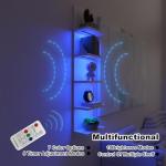 5-Tier Floating Wall Shelf with RGB Light