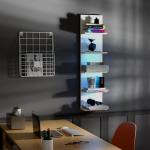 5-Tier Floating Wall Shelf with RGB Light