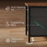 63 Inch Rustic Brown Dresser with 9 Drawers