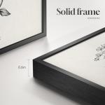 Black and White Floral Wall Art Set of 4