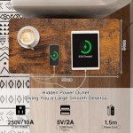 Kisfam Charging End Table with Drawer and USB Ports