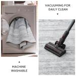 Soft Grey 5x7 Machine Washable Area Rug