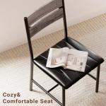 Grey Dining Table Set for 4 with Upholstered Chairs