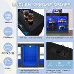 Vinctik LED TV Stand with Power Outlet and Lighting