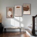 Neutral Abstract 3-Piece Earth Tones Wall Art