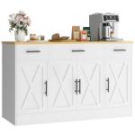 Large Modern Farmhouse Buffet Cabinet with Drawers